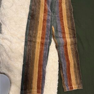 Men's Multicolor Striped Corduroy Pants Size Medium